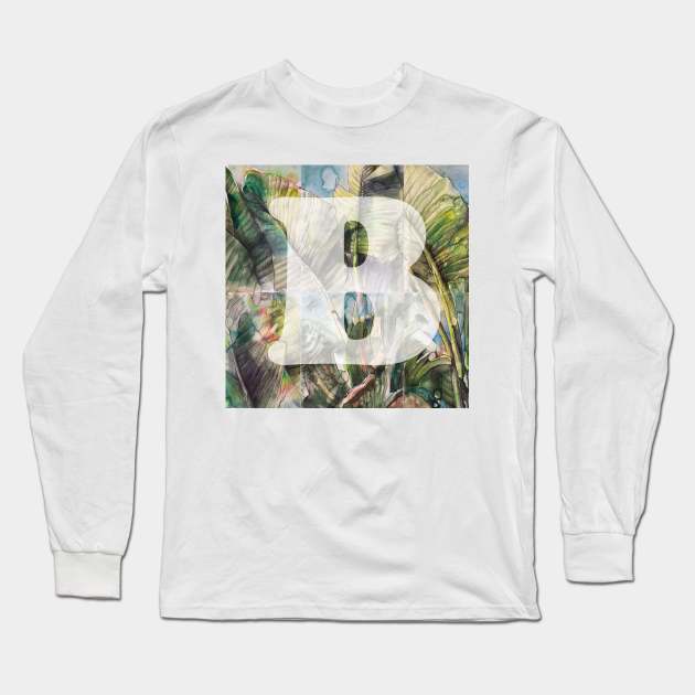 Letter B Long Sleeve T-Shirt by Elena Akopian